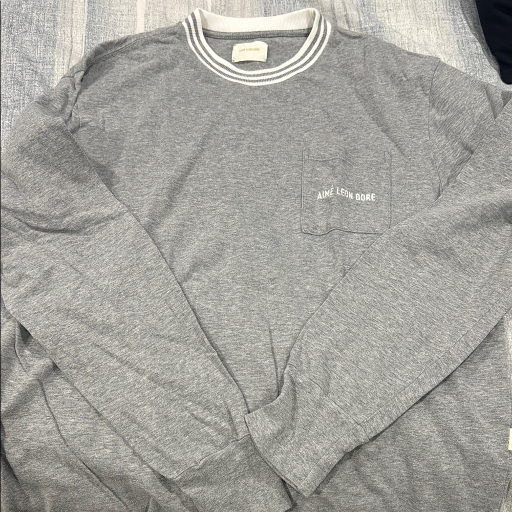 Aime Leon Dore Gray Long Sleeve Tee